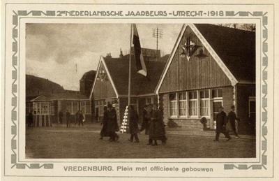 600053 Gezicht op het Secretariaatsgebouw van de Nederlandse Jaarbeurs op het Vredenburg te Utrecht, tijdens de tweede ...